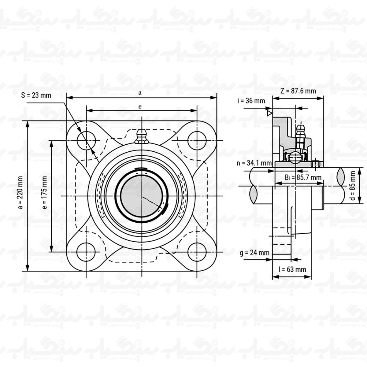 یاتاقان UCF 217